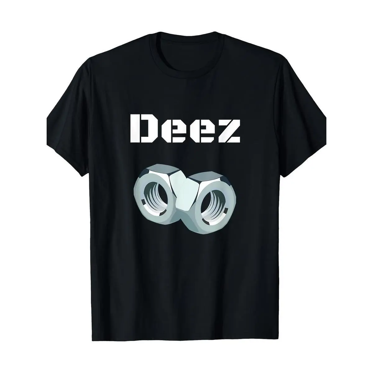 Summer t Shirts  Funny "Deez Nuts" Graphic T-Shirt, Men's Casual Crew Neck Short Sleeve Tee with Geometric Design