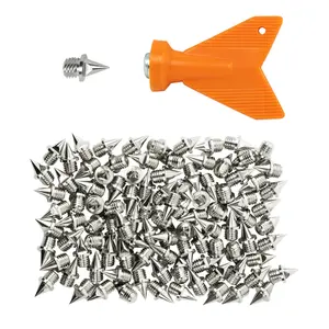 Cannon Sports Silver Pyramid Track Spikes, Various Sizes - Bag of 100