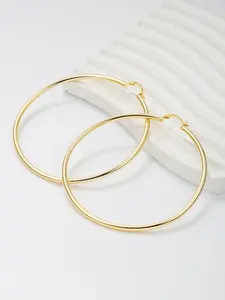 Classic Fashion Versatile 18K Gold Plated Color Hoop Earrings