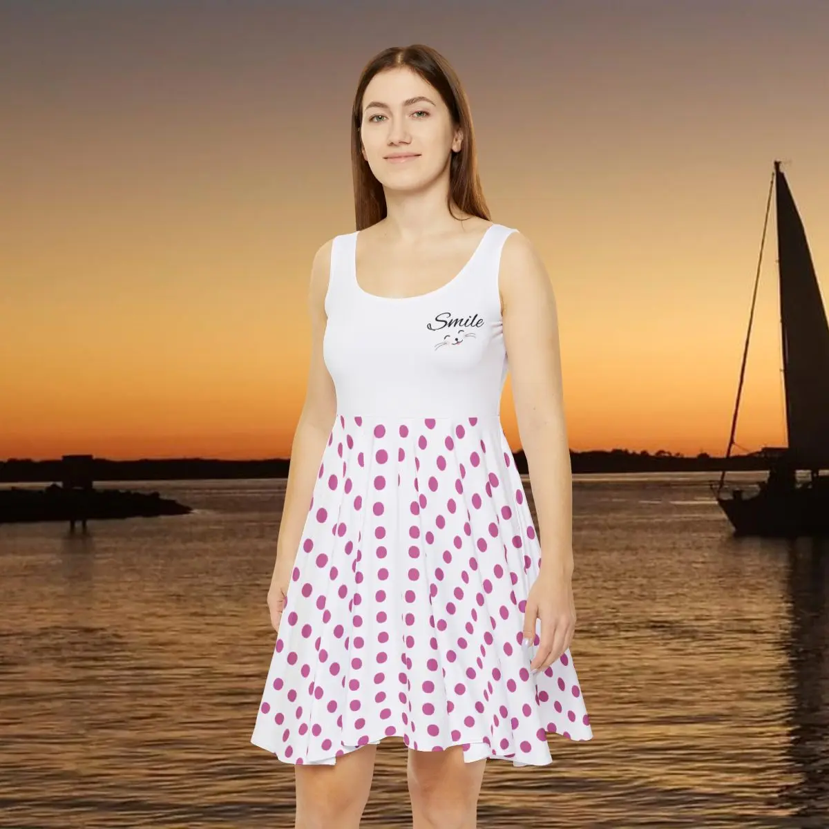 fresh dress, summer, best gift, dresses, girls and women, Women's Skater Dress (AOP)
