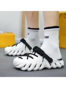 1 Pair 6-Color Thick Sole Warm EVA Slippers Waterproof Dirty Resistant 5CM Cloud Cushion Non-Slip Wear-Resistant Winter Home Bathroom Use