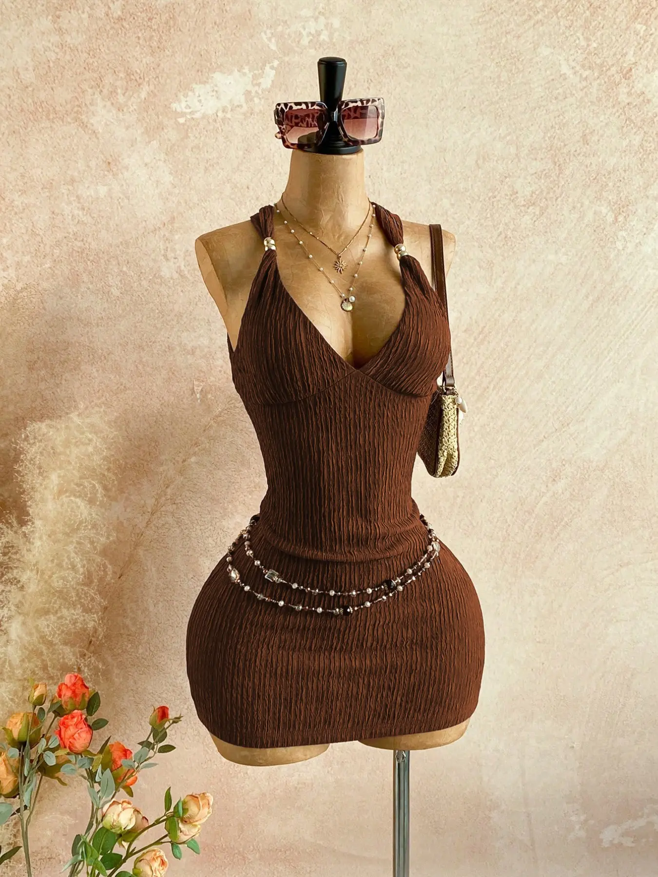 Women's Summer Fashion Twist Texture Mini Dress Slim Fit, Party, Christmas Party Formal Evening Gown, Women's Party Dress, Ladies Party Wear, Womenswear - TikTok Shop Women's Summer Fashion Twist Texture Mini Dress Slim Fit, Party, Christmas Party Formal Evening Gown, Women's Party Dress, Ladies Party Wear, Womenswear - TikTok Shop