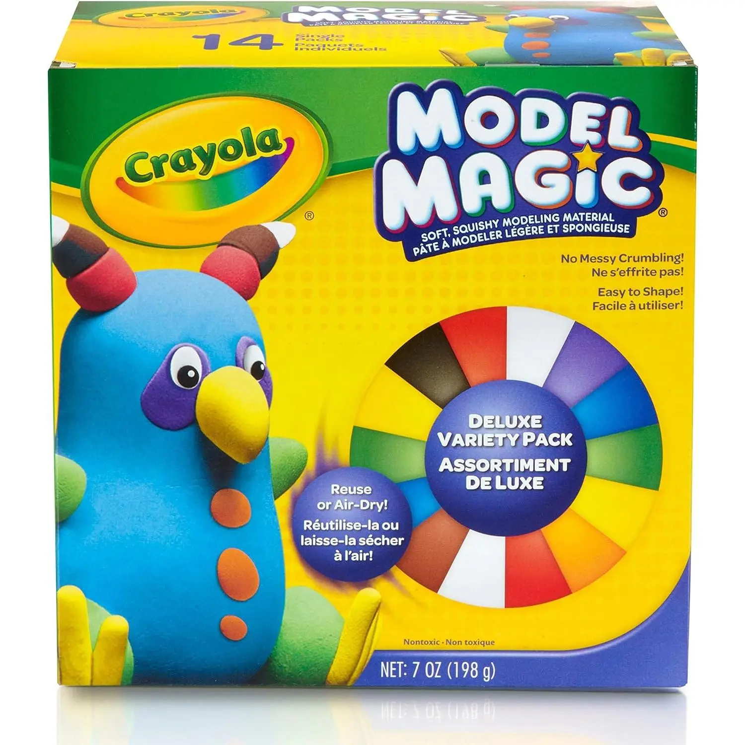 Crayola Model Magic Variety (14ct), Kids Dry Clay, 7oz, Bulk Modeling Clay Alternative, Easter Basket Essentials  Craft Supplies, 4+