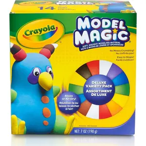 Crayola Model Magic Variety (14ct), Kids Dry Clay, 7oz, Bulk Modeling Clay Alternative, Easter Basket Essentials  Craft Supplies, 4+