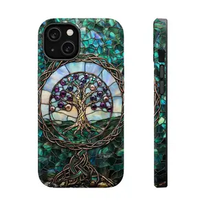Magnetic Tough Cases Celtic Tree Premium Film 2 in 1 Phone Case - Durable, Shock Absorbing and Stylish Protection - Compatible with iPhone 16, 15, 14, 13, 12, 11, Plus, Pro, Pro Max, Perfect birthday gift for friends. Protective Local