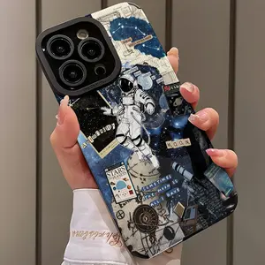 Astronaut Pattern Phone Case Casing, Dustproof, Shockproof Phone Protective Cover, Phone Accessory Compatible with iPhone 16 15 14 13 12 11 Pro Max Protection