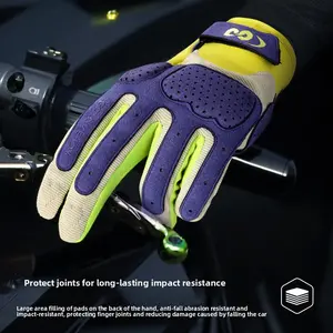 【Knuckle Protection Gloves】Touchscreen Motorcycle & Cycling Gloves, Waterproof Abrasion-Resistant with Secure Grip for Outdoor Riding (Black)