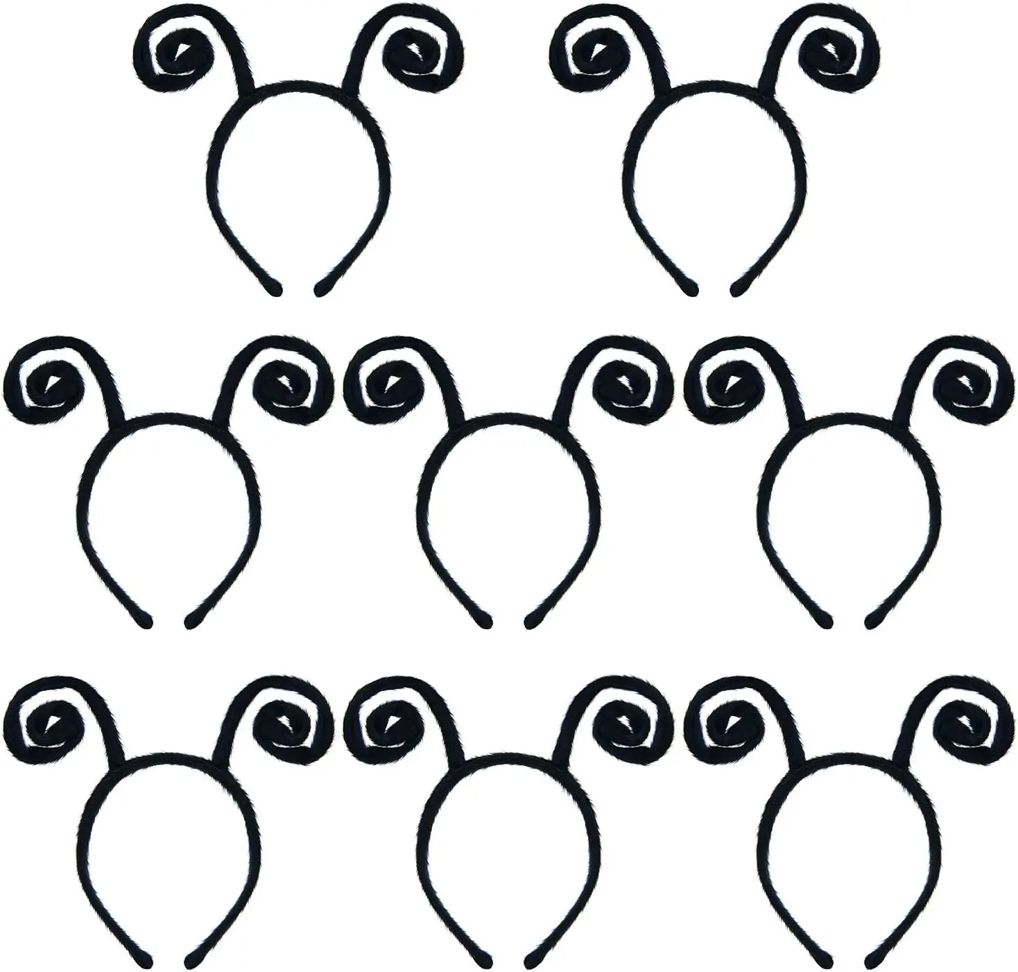8 Pack Butterfly Antenna Headband Snail Headband Alien Hairband Butterfly Hair Accessories Black Velvet Hairband for Halloween Party Costume Cosplay Dress Up Pretend Play AccessoryGift.