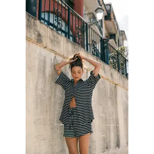 Linnea Short Set - Black White