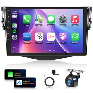 2+64G Car Stereo for【Toyota RAV4 2006-2011】Wireless Carplay Android Auto,9 inch Touch Screen Radio, Android 13/GPS/WiFi Audio/Bluetooth+Backup Camera