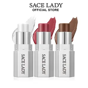 SACE LADY Face Stick Trio,Cream Bronzer & Highlighter & Blush Sticks Collection,Long Lasting All-in-One Makeup Stick for Face for All Skin Types 3Pcs