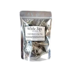 Reiki Charged White Sage Salvia Apiana Wildcrafted in the USA Loose Leaf Dried Broken Pieces 1 oz bag Smudging Sacred Herbs DIY Decor