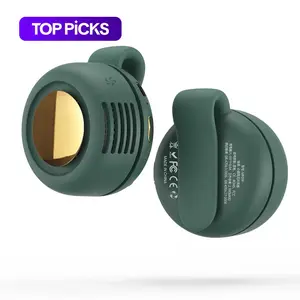 Portable Silent Mini Bladeless Electric Fan, Adjustable 3-speed Suspended Collar & Waist Fans, Rechargeable Rotating Body Fan, Rechargeable Wearable Fan, Suitable for Outdoor & Travel & Office, Travel Accessories