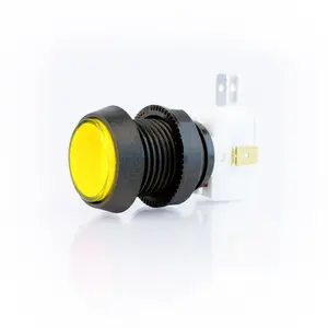 Small Yellow Plastic Mechanical Push Button