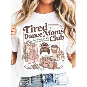 100% Cotton Dance Mom Cropped T-Shirt | Dancer Competition Team Tee | 2026 Dance Mom Gift for Women