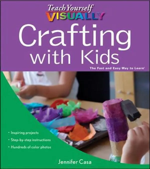Used "Teach Yourself Visually Crafting with Kids" Tutorial Book (English Text, Softcover, Used Good) - Teach Yourself Visually Consumer Series by Jennifer Casa, Parenting Book, Ideal for Gifts, Party Favors