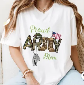 Custom Proud Army Family Mom Dad Brother Shirts, Personalized Army Dad Shirt, USA Army Family Outfits, Military Family Gift
