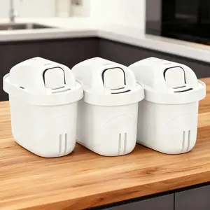 3-Pack Household Water Filter Cartridges, Replacement Filter, Sediment Carbon Filter, Efficient Impurity Removal, Compatible with Multiple Models, Durable and Easy Installation