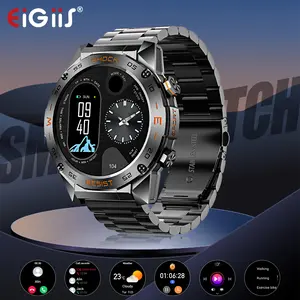 Men's Smartwatch with 1.46 Inch Full Touch Screen Multi-Sport Modes Outdoor Watch with IP68 Waterproof Weather Forecast Wearable Devices with Music Playback Remote Camera Control Smart Watch for Men