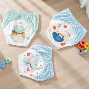 3pcs Potty Training Pants for Boys & Girls, Reusable Washable Diapers, Breathable Leak-Proof Pocket Diapers, Polyester Material