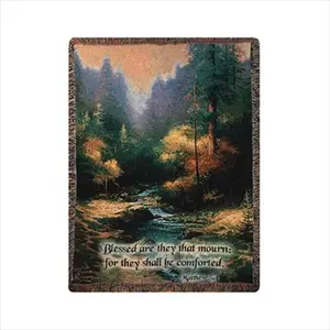 Manual Woodworkers and Weavers ATCSTV Creek Side Trail V Tapestry Throw Blanket Fashionable Jacquard Woven 50 X 60 in.