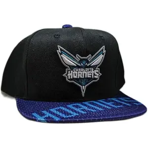 Mitchell & Ness Black/Blue NBA Charlotte Hornets Snapshot Snapback