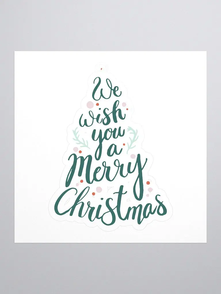 Merry Christmas Tree Kiss-Cut Stickers