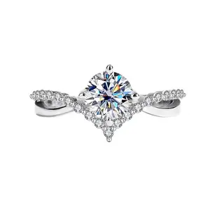 Kinsley Y107 Artificial Moissanite Synthetic Fashion Jewelry Ring