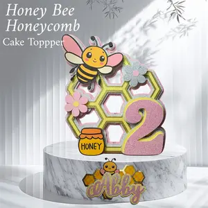Bee Cake Topper, Honey Bee cake decor