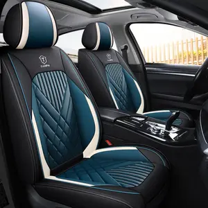 High-End PU Leather Full Coverage Seat Covers, All-Season Car Seat Protection, Car Seat Protectors, Decorative Auto Accessories, Universal Fit