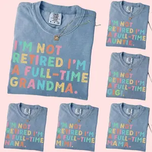 [Sale Up To 55%] Custom Comfort Colors Retirement Grandma Shirt, Personalized Gift Mothers Day, Mama Nana Auntie Mimi Gigi Lala Yaya Lolly Grammy T-Shirt