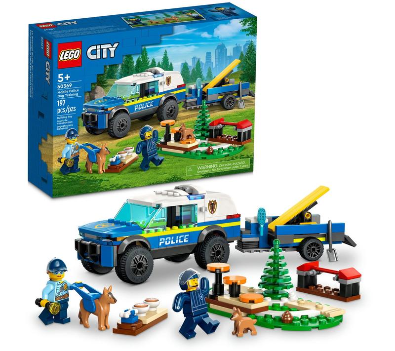 LEGO City Mobile Police Dog Training 60369 Building Toy Set fo