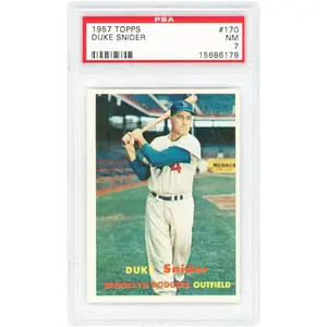 Duke Snider Brooklyn Dodgers 1957 Topps #170 PSA Authenticated 7 Card - Fanatics Authentic Certified