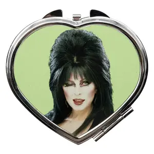 Elvira Heart Green Wink Heart Compact Mirror