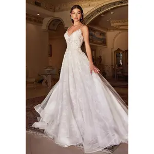 A-Line Chantilly Lace Wedding Gown By Andrea And Leo -A1102W