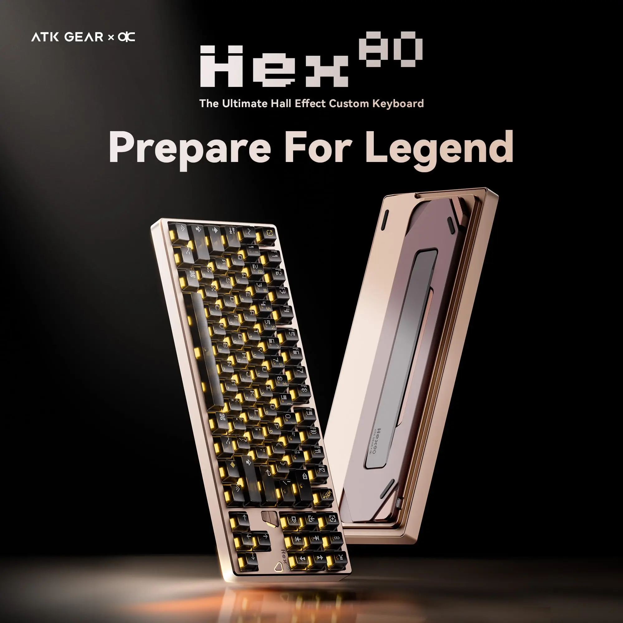 Hex80 HE Magnetic Gaming Keyboard, 80% TKL, CNC Aluminum, Hall-Effect Ti Switches, 8 kHz Polling, Rapid Trigger, RGB Backlight