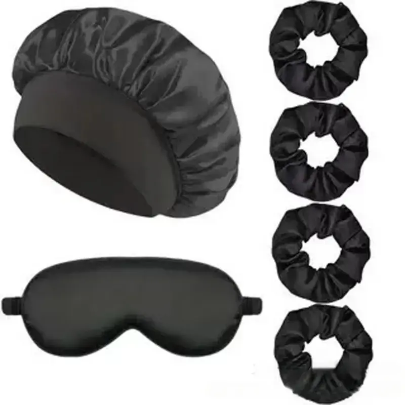 All-In-One Hair Care & Sleep Styling Gift Set – Anti-Frizz Smooth Styling Tools, Heatless Curl Kit, Heatless Curling Rod, Silk Pillowcase, Satin Sleep Cap, Hair Bonnet, Soft Eye Mask, Night Routine for Smooth, Shiny Hair, Beauty Sleep Essentials Se
