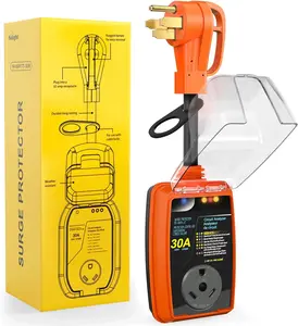 Nilight 50 to 30 Amp RV Surge Protector Power Adapter 4200 Joules Voltage Monitor 14-50P to TT-30R Converter 125V/3750W Waterproof Circuit Analyzer with Extension Cord for Camper Travel Trailer