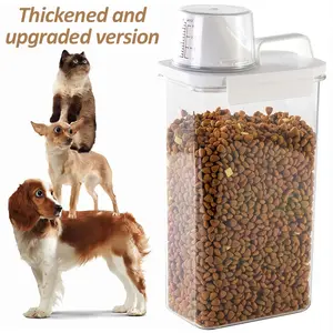 Dog Food Storage Container, 2.5 lbs(2300ml) Airtight Pet Food Container, Cat Food Container Dispenser Plastic Bin, for Dogs Cats, Thickened and Upgraded Version