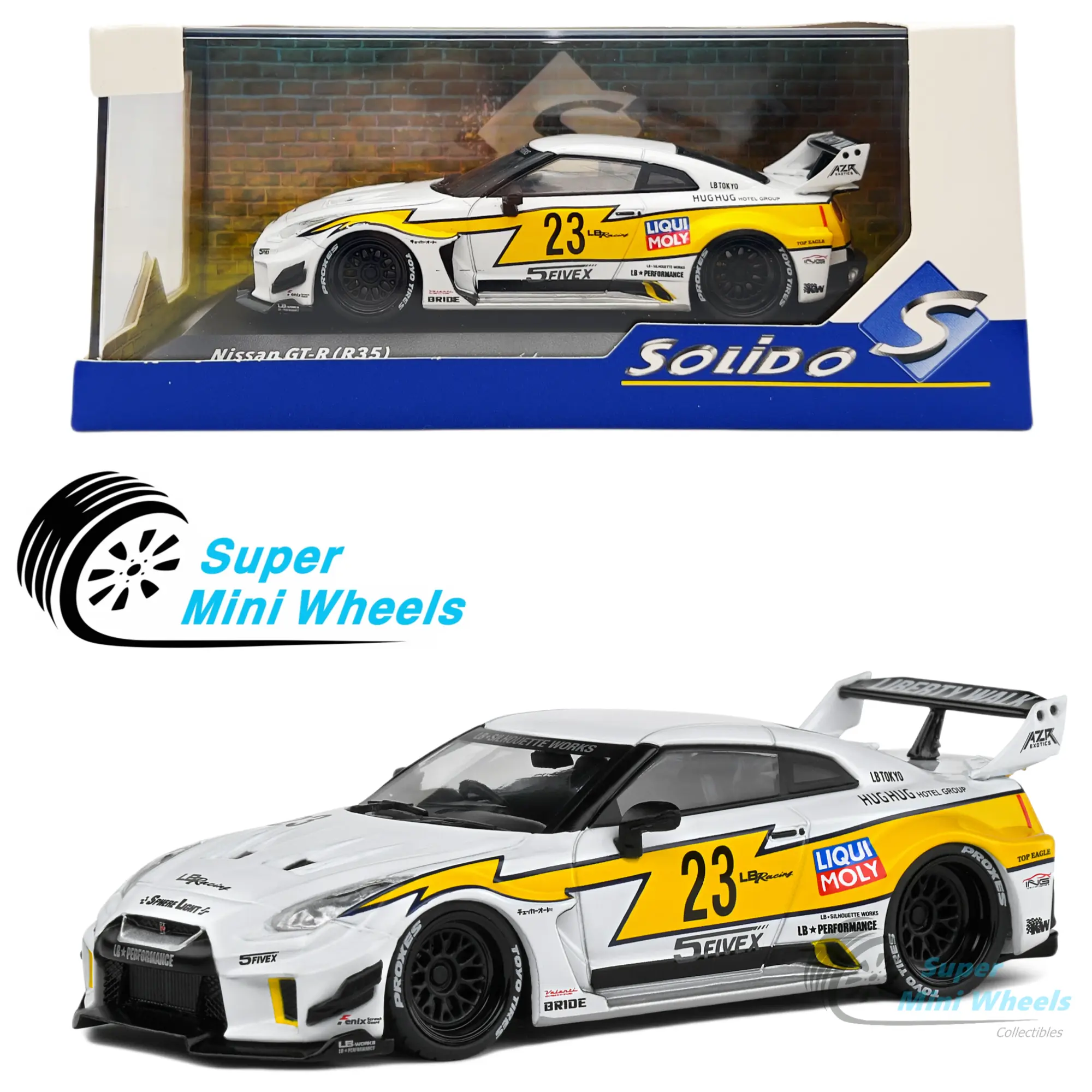 Solido 1:43 Nissan GT-R R35 LBWK Silhouett Solido 1:43 Nissan GT-R R35 LBWK Silhouett