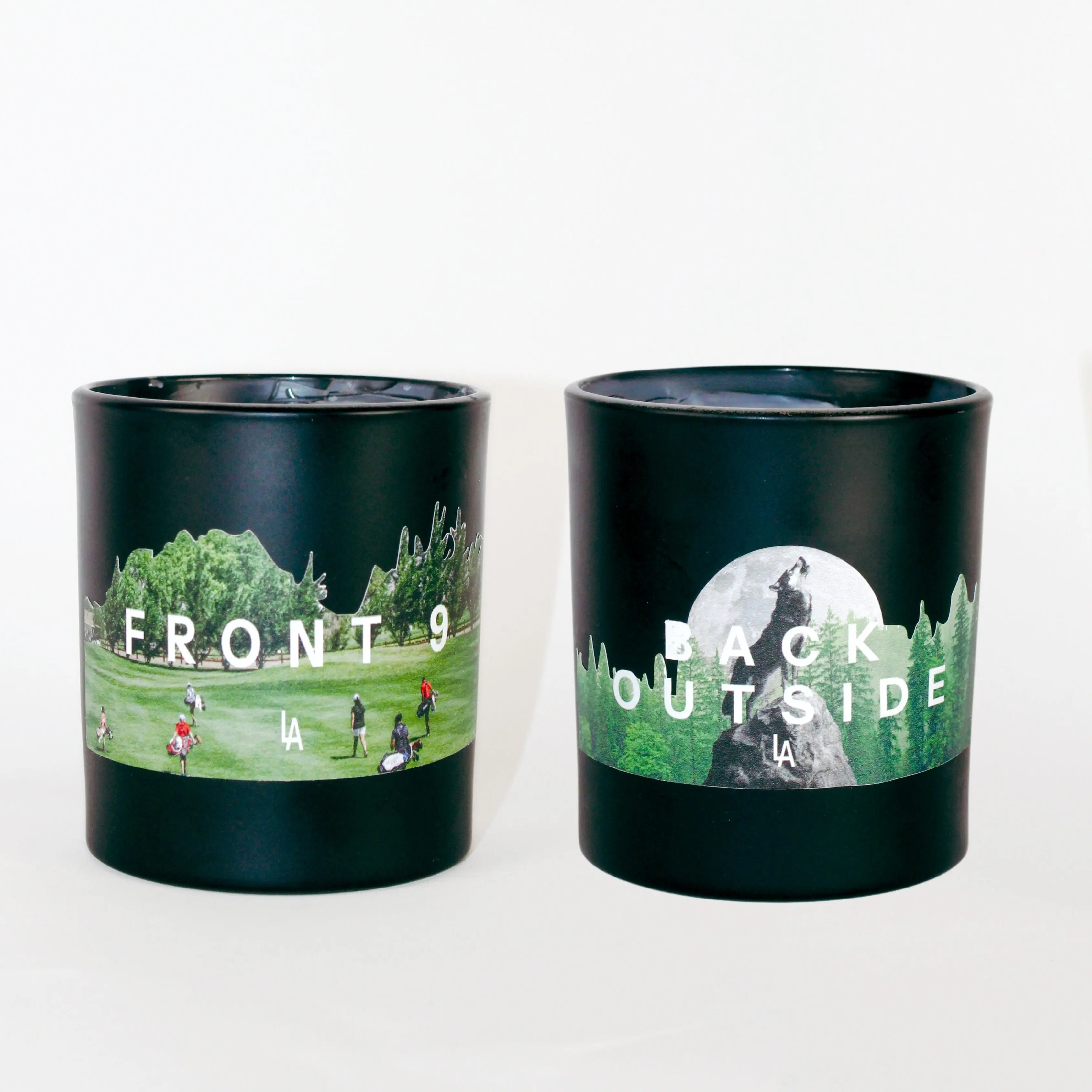 FRONT9 x BACK OUTSIDE CANDLE SET - (8oz Standard) candle wood  wick