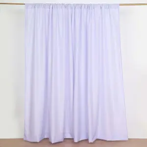 2 Pack 5ftx8ft Lavender Lilac Polyester Backdrop Drape Curtains With Rod Pockets, Event Divider Panels 130GSM