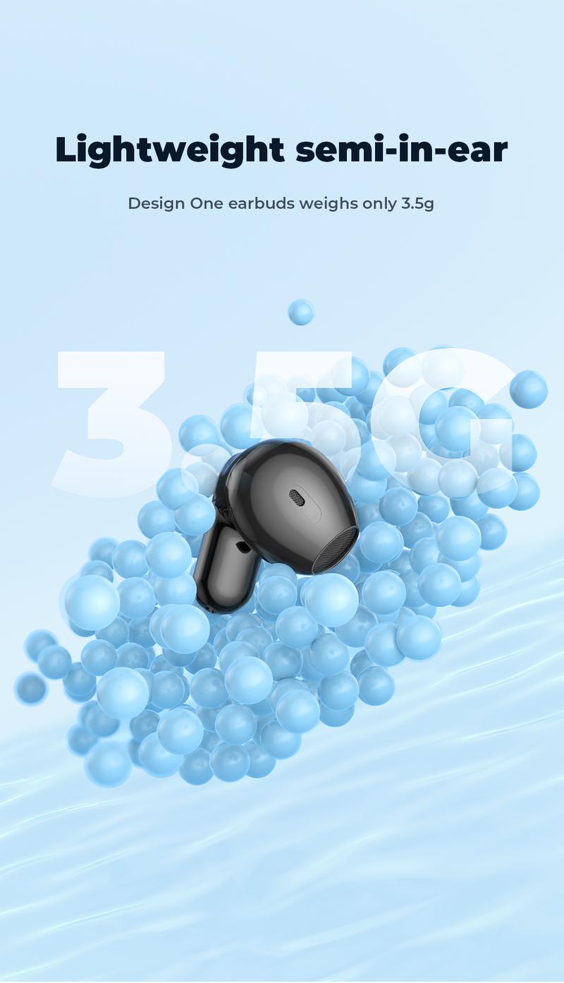 HTC NE20 Bluetooth 6.0 Earphones LED Display High Fidelity Waterproof Wireless Earphones | Suitable for Office, Sports, Study and Audio Calls | Built-in Microphone | Earphones