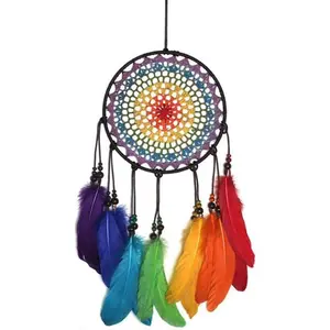 Dream Catchers , Colorful Rainbow Dream Catcher Decorations Bedroom Dreamcatcher