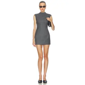 Camila Coelho Arden Mini Dress in Charcoal
