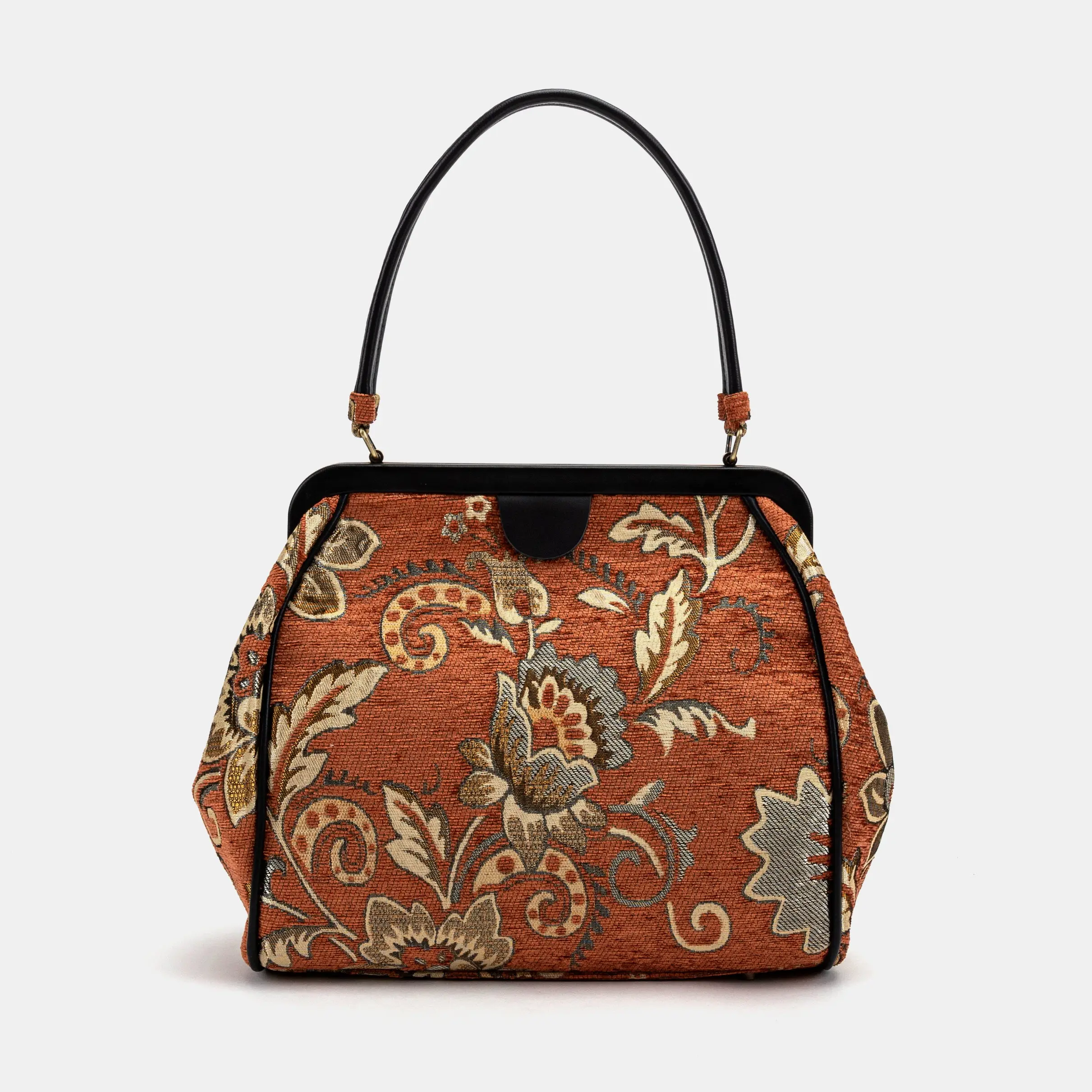 Floral Paisley Orange Alma Shoulder Bag
