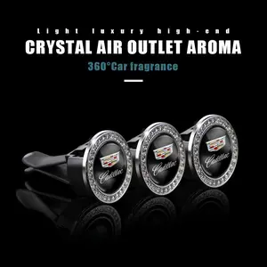 Car Emblem Freshener Solid Perfume Air Conditioner Vent Clip Automotive For Cadillac Escalade CTS ATS XTS CT4 CT5 XT5 XT4 XT6 CT6 Lyriq SRX ELR Celestiq EXT XLR