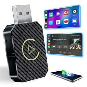 Wireless Carplay Adapter, Black 2 in 1 For Both Apple & Andriod, Wired to Wireless, WiFi and Bluetooth 5.0 Connection, Carplay Dongle, Hands-Free Call, Car Audio