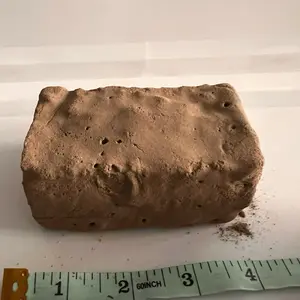 Barrolga - tabique terron humo- black clay with white caolin inside. Made in mexico