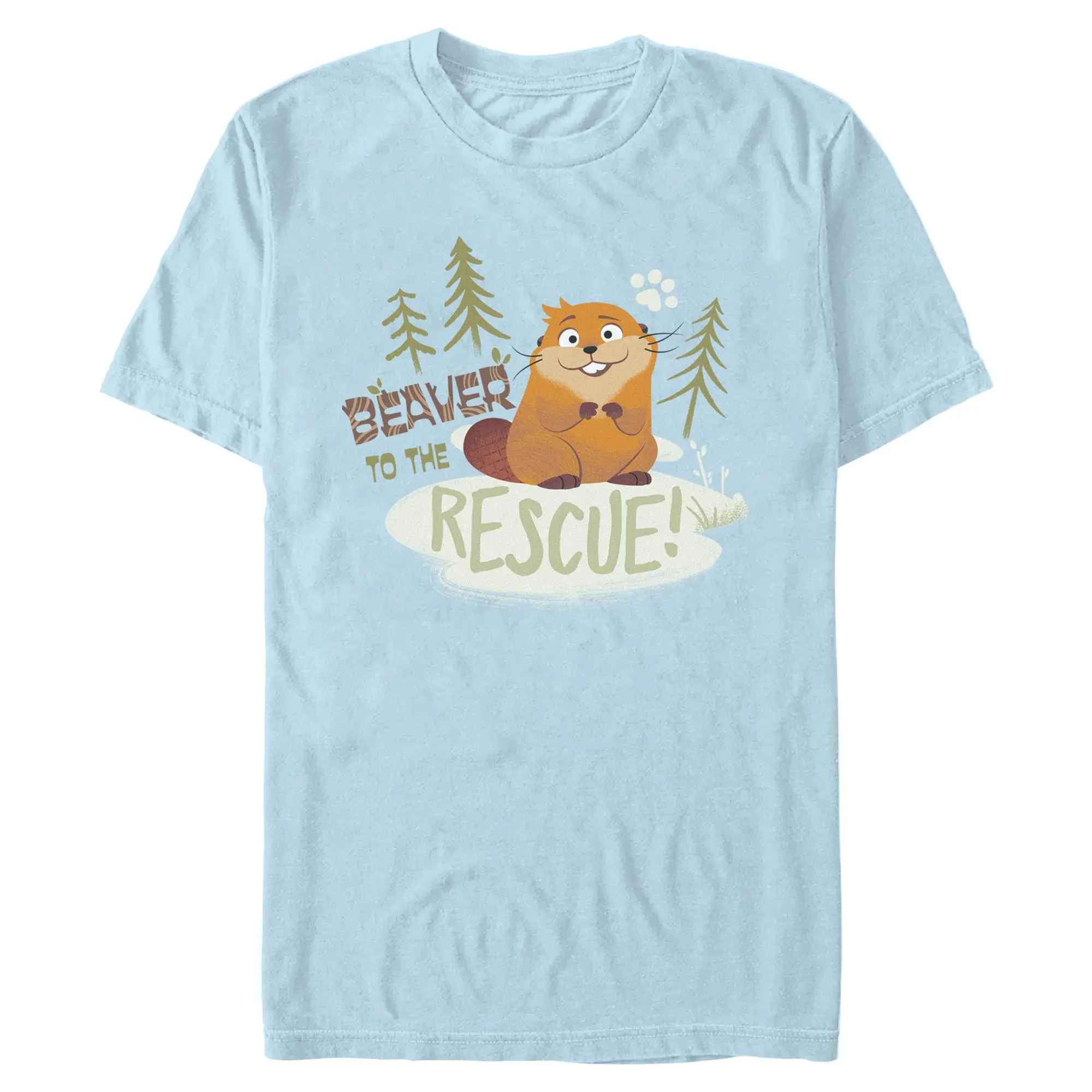 Men's Stylish Casual Cotton Short-Sleeve T-Shirt, Hoppers Mabel Beaver to the Rescue Graphic Tee
